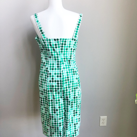 SOLD! CK Green Polka Dot Dress Sz 10 - Picture 5 of 6